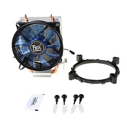 Universal Tuyau thermique en alliage d'aluminium PC CPU refroidissement ventilateur de refroidissement(Le noir)