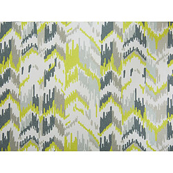 Beliani Lot de 2 toiles pour transat ANZIO / AVELLINO motif zigzag jaune / gris - terre cuite pas cher