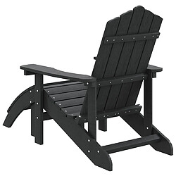 Acheter vidaXL Chaise de jardin Adirondack avec repose-pied PEHD anthracite