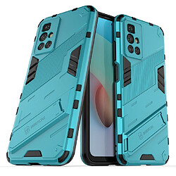 Coque en TPU antichoc, avec béquille bleu clair pour votre Xiaomi Redmi 10 Prime/Redmi 10