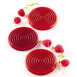 2 trous Spirale Forme Moules de Décoration de Gâteau Outils Ustensiles de Cuisson Dessert Gâteau Mousse Moule Rouge pas cher