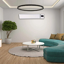 Electric Sun ElectricSun 1200W et 600W blanc radiateurs électriques infrarouge avec thermostat, montage mural ou au plafond 94x15cm, avec contrôle WiFi Smart Life App