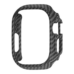 Coque en TPU électroplaqué, creusé, anti-rayures pour votre Apple Watch Ultra 49mm - Motif en fibre de carbone