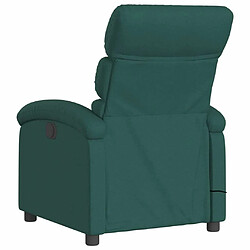 Acheter Maison Chic Fauteuil Relax pour salon, Fauteuil de massage inclinable électrique Vert foncé Tissu -GKD22400