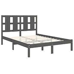 Avis vidaXL Cadre de lit sans matelas gris 120x200 cm bois de pin massif