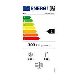 Acheter Réfrigérateur combiné 70cm 510l nofrost gris - RCNE560K40DSN - BEKO