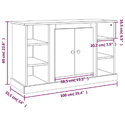 vidaXL Buffet Sonoma gris 100x35,5x60 cm Bois d'ingénierie pas cher