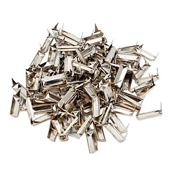 100x Rectangle Spike Metal Stud Rivet Chaussures Sac Vêtements Decor Silver 16x6mm