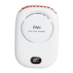 Mini Ventilateur De Cou Ventilateur De Refroidissement Personnel Portable Rechargeable USB Blanc