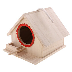 Acheter nichoir en bois oiseau nichoir suspendu nid nichoir avec corde 19x 16x 14cm