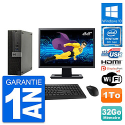 PC Dell 5040 SFF Ecran 22" Intel G4400 RAM 32Go Disque 1To HDMI Windows 10 Wifi - Occasion