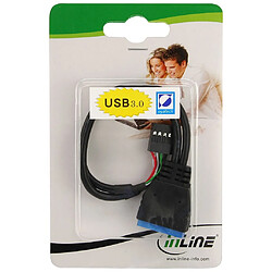 InLine® USB 2.0 à 3.0 interne En-tête USB 2.0 vers USB 3.0 interne 0,15 m