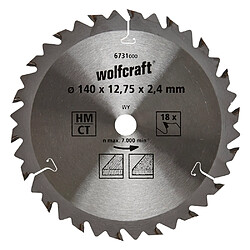 Wolfcraft Lame de scie circulaire, 140 x 20/12,75 x 18 - 6731000