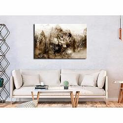 Paris Prix Tableau Imprimé Mountain Predator Wide Brown 60 x 90 cm