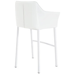 Non Tabouret de bar Damaso avec structure 4 pieds blanc pas cher