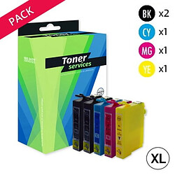 TONER SERVICES Compatible Epson 18XL Pack 5 Cartouches Noir et couleurs (T1816)