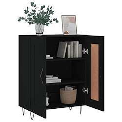 Avis vidaXL Buffet noir 69,5x34x90 cm bois d'ingénierie