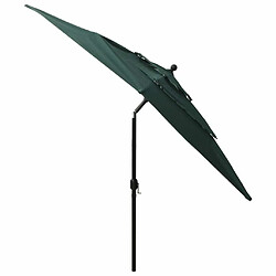 Acheter Maison Chic Parasol Jardin | Parasol à 3 niveaux avec mat en aluminium Vert 2,5x2,5 m - GKD89396