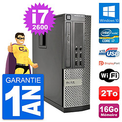 PC Dell OptiPlex 990 SFF Intel i7-2600 RAM 16Go Disque Dur 2To Windows 10 Wifi - Occasion