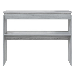 Avis Maison Chic Table console | Meuble d'entrée | Table d'appoint Sonoma gris 102x30x80 cm Bois d'ingénierie -GKD87211