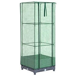 vidaXL Jardinière surélevée avec housse aspect rotin 40x40x123 cm