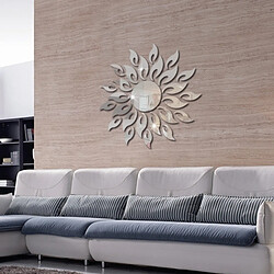 Avis Wewoo Sticker Mural argent Tournesol Miroir Wall Chambre Salon Décoration Stickers Muraux