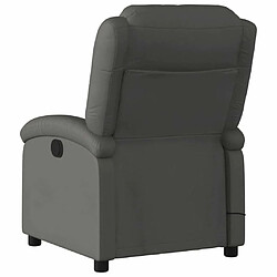 Acheter Maison Chic Fauteuil Relax pour salon, Fauteuil de massage inclinable électrique gris cuir véritable -GKD48179