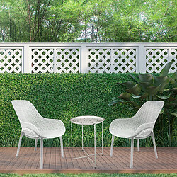 Toilinux Lot de 2 Fauteuils pour table de jardin design Malibu - Blanc