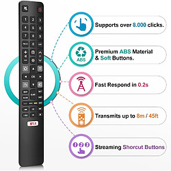 Acheter SANAG Telecommande-Pour-Tcl-Smart-Tv, Universelle Telecommande Pour Tcl Smart Tv Google/Android