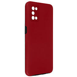 Avizar Coque Oppo Reno 5 5G et Find X3 Lite Arrière Rigide et Avant Souple - rouge