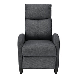 Fauteuil Relaxant Bregenz Inclinable et Repose-Pieds Textile Gris foncé [en.casa] pas cher