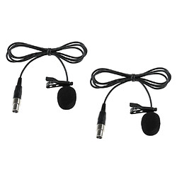 2x Casque D'Oreille Professionnel Écouteurs Micro Cravate Cablé Audio Pièce Stéréo