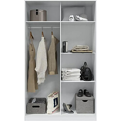 Avis Cstore Armoire TOP - Décor blanc artik et blanc vehlo - 2 Portes coulissantes - L200 x H120 x P50 cm