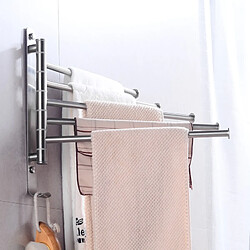 Universal Bâton de serviette en acier inoxydable Porte-serviettes de toilette Suspension murale Serviettes tournantes Crochet de chemin de fer Crochet d'étagère de salle de bain