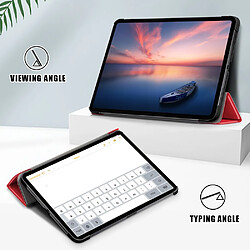 Etui en PU avec support tri-pliure rouge pour votre Apple iPad Pro 11 pouces (2021)/(2020)/(2018)/Air (2020)