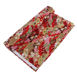 Tissu de couture de patchwork de tissu de coton de vague de bronzage de 1m fleur rouge pas cher