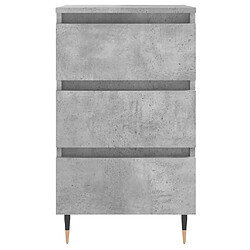 Acheter vidaXL Tables de chevet 2 pcs gris béton 40x35x69 cm bois d’ingénierie