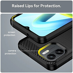 Avis Htdmobiles Coque pour Xiaomi Redmi A1 / A1 Plus - housse etui silicone gel carbone + verre trempe - NOIR