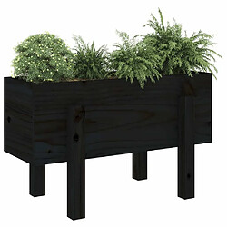 Avis Maison Chic Jardinière,Bac à fleurs - pot de fleur noir 62x30x38 cm bois massif de pin -GKD62083