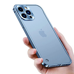 Bumper en métal mat, bleu pour votre iPhone 13 mini 5.4 pouces