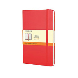 Carnet Moleskine rigide 13 x 21 cm ivoire uni 240 pages - rouge