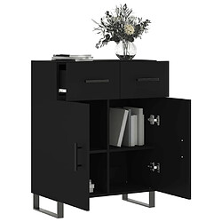 Avis vidaXL Buffet noir 69,5x34x90 cm bois d'ingénierie