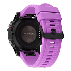 Avis Bracelet en silicone 22mm souple avec boucle noire violet pour votre Garmin Fenix 5/5 Plus