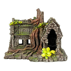 Universal Résine maison dans l'arbre aquarium décor vue maison aquarium château couvert grotte déco aquarium déco aquarium déco | Décorations