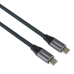 PremiumCord Câble de connexion USB-C 3.2 Gen 1, câble de données SuperSpeed jusqu'à 5 Gbit/s, câble de charge jusqu'à 2 A, prise USB 3.2 génération 1 type C, couleur : noir, longueur 0,5 m