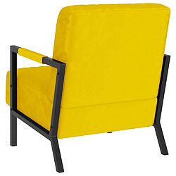 Avis vidaXL Fauteuil jaune moutarde velours