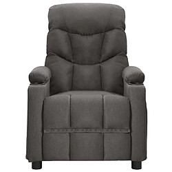 vidaXL Fauteuil de massage Gris foncé Tissu