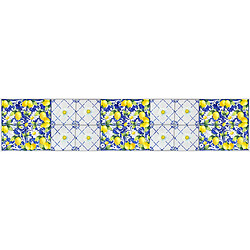 Alter Chemin de cuisine, 100% Made in Italy, Tapis résistant aux taches avec impression numérique, Tapis antidérapant et lavable, Modèle Maiolica - Bertilla, cm 240x52