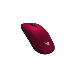 Souris sans fil optique WE - Nano Dongle USB - connexion 2.4 GHz - 1200 DPI, touché doux ,pile AA incluse, couleur rouge