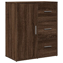 Avis vidaXL Buffets 2 pcs chêne marron 60x31x70 cm bois d'ingénierie